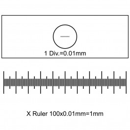   Sigeta Калибровочная линейка  Slide-1 X 1мм/100 Div.x0.01мм (65654)