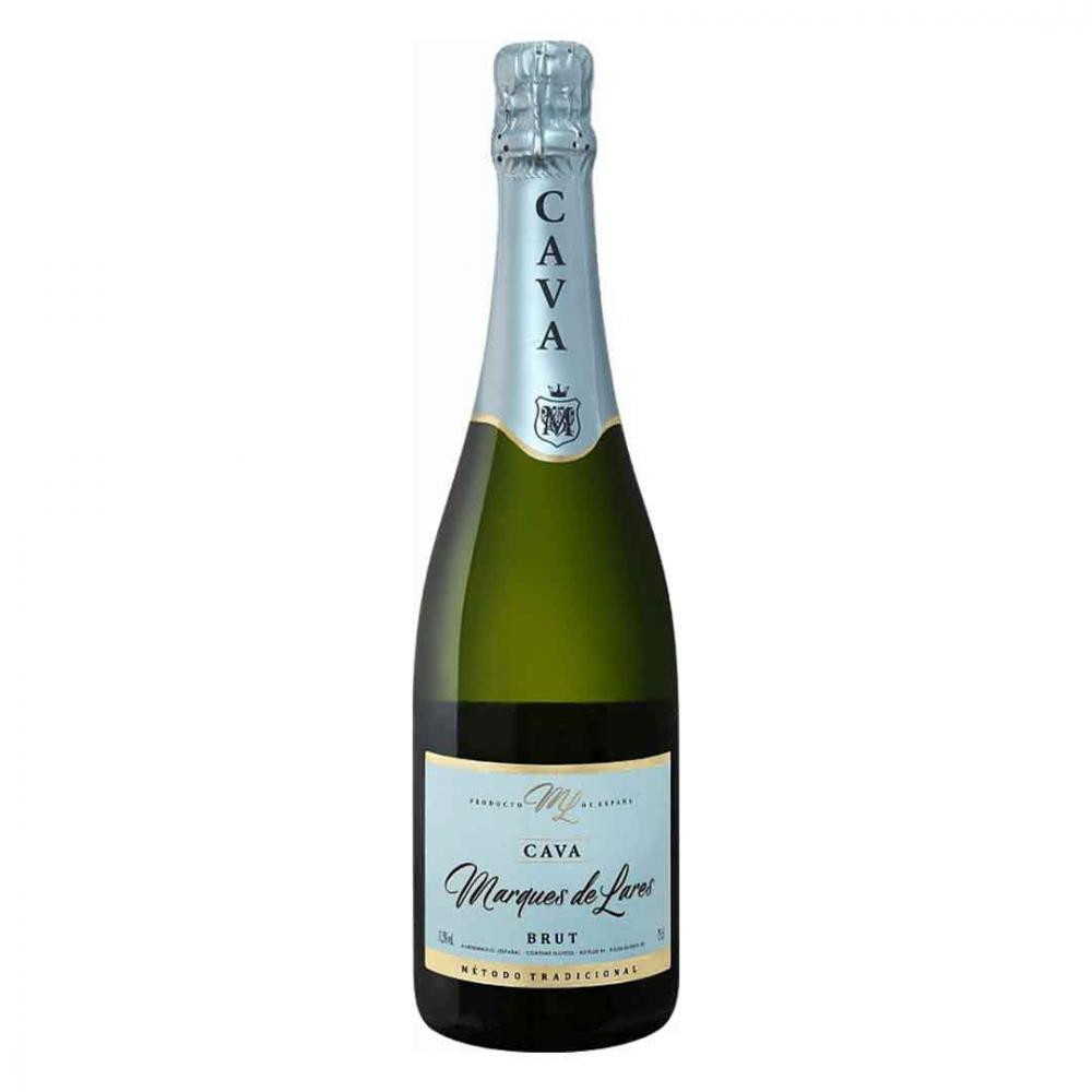 CA VA Вино ігристе Marques de Lares  Bianco Brut біле сухе 0,75л 11,5% (0157) (8420209040157) - зображення 1