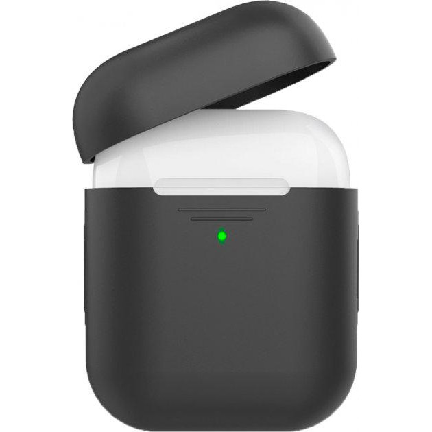 AHASTYLE Силиконовый чехол  дуо для Apple AirPods Black (AHA-02020-BLK) - зображення 1