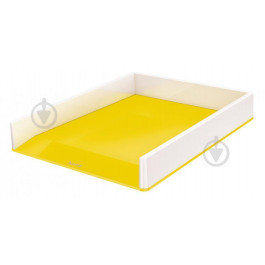 Leitz Лоток для бумаг горизонтальный WOW Duo Colour желтый металлик 5361-10-16