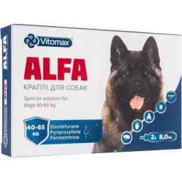 Vitomax Alfa – Протипаразитарні краплі Альфа на холку проти бліх та кліщів для собак (1 піпетка) (207052)