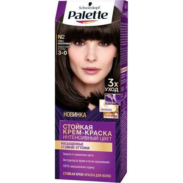 Schwarzkopf Стійка крем-фарба Palette ICC N-2 Темно-каштановий - зображення 1