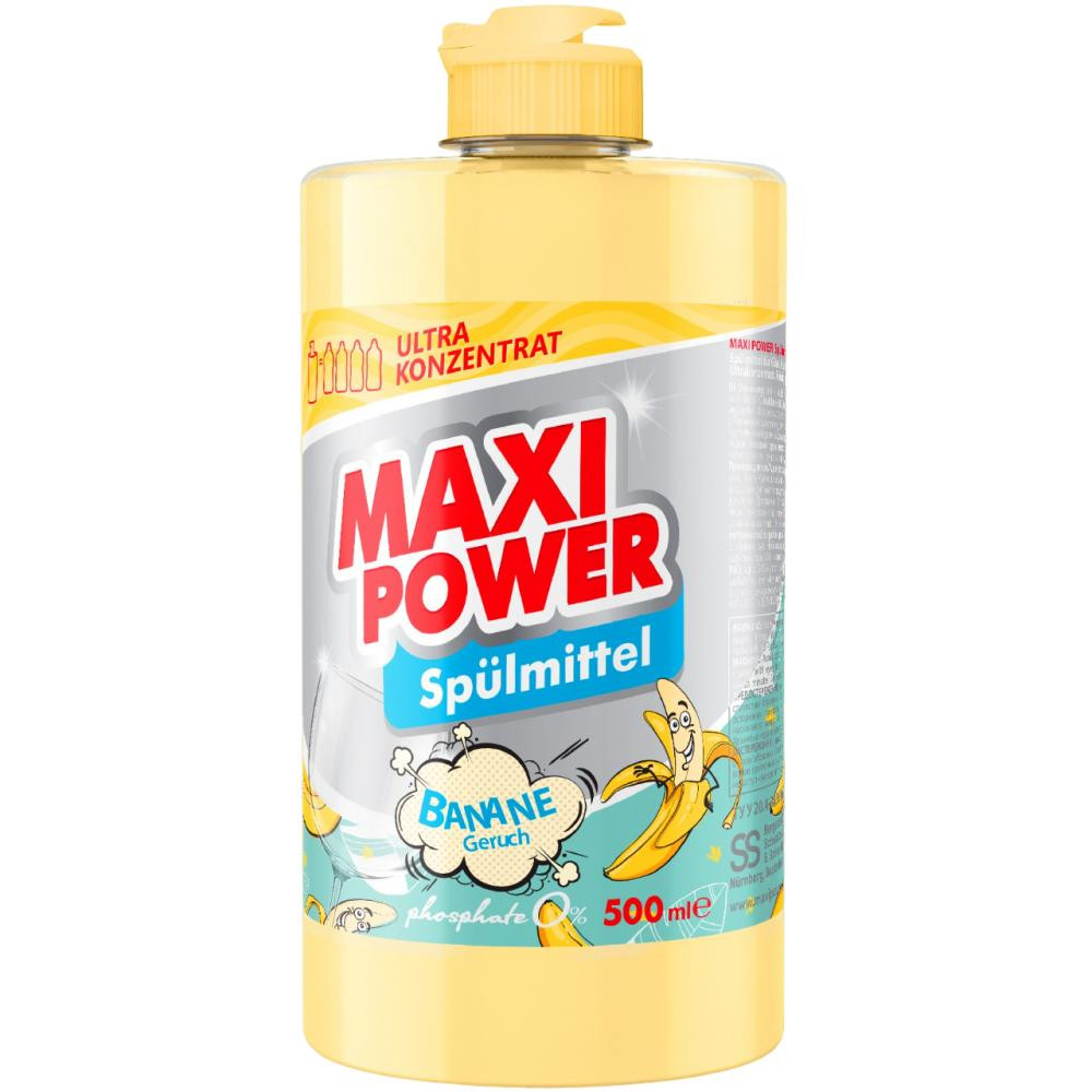 Maxi Power Засіб для миття посуду  Банан, 500 мл (4823098411956) - зображення 1