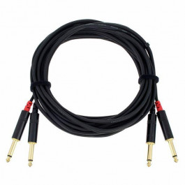 Cordial Инструментальный кабель Rean 2 x plug 6.3 мм Mono 6 м Black (CFU 6 PP)