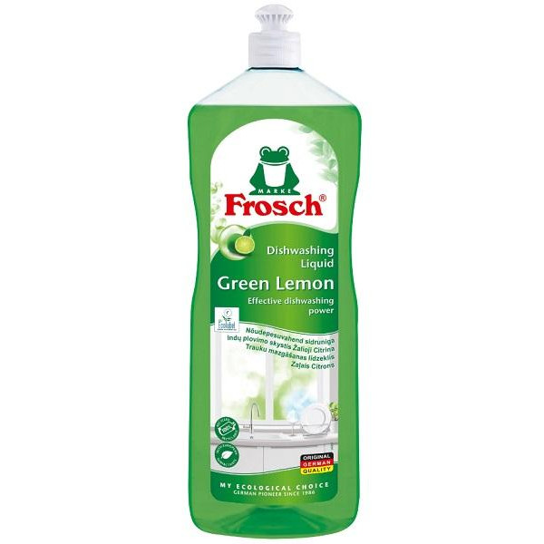 Frosch Средство для мытья посуды Зеленый лимон 1 л (4009175148094) - зображення 1