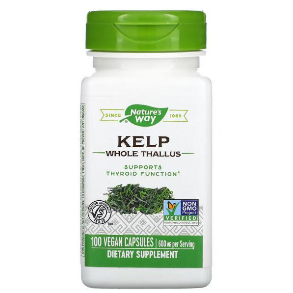 Nature's Way Kelp 600 mg 100 Veg Caps (ламинария, йод) - зображення 1