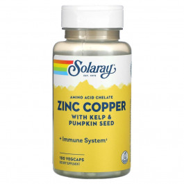 Solaray Zinc Copper 100 veg Caps