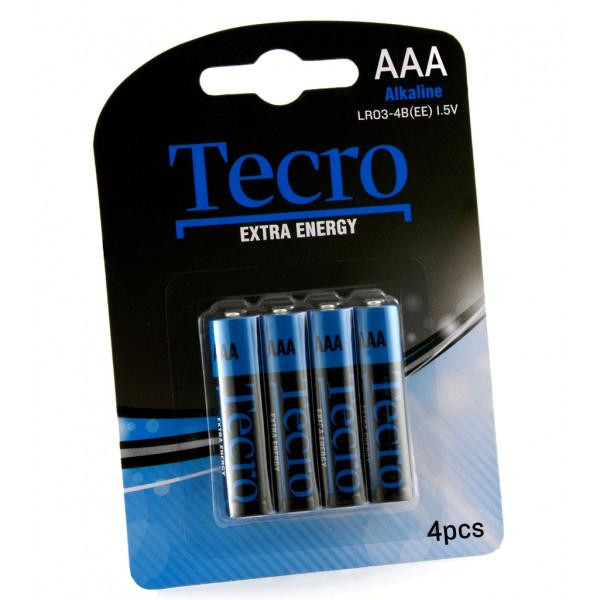 Tecro AAA bat Alkaline 4шт Extra Energy LR03-4B(EE) - зображення 1