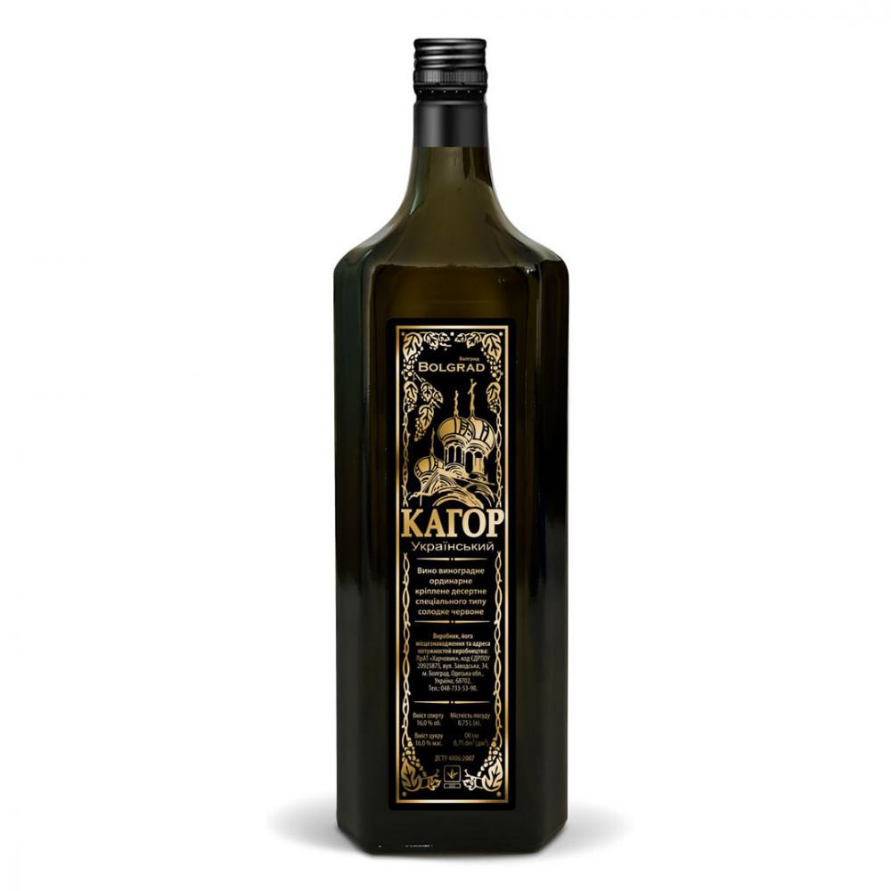 Bolgrad Вино  Кагор Украінський десертне червоне 0,75л 16% (4820197563609) - зображення 1