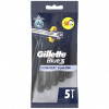 Gillette Одноразові станки для гоління (Бритви) чоловічі  Blue 3 Comfort Slalom, 5 шт. - зображення 2