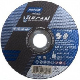 Norton Диск отрезной по металлу и нержавеющей стали &apos; VULCAN&apos; O = 125 х 22,2 мм t = 1,2 мм