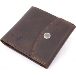 Vintage Чоловічий шкіряний вінтажний портмоне коричневого кольору з кишенею для монет Shvigel (2416613)