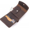 Vintage Чоловічий шкіряний вінтажний портмоне коричневого кольору з кишенею для монет Shvigel (2416613) - зображення 4
