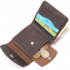Vintage Чоловічий шкіряний вінтажний портмоне коричневого кольору з кишенею для монет Shvigel (2416613) - зображення 5