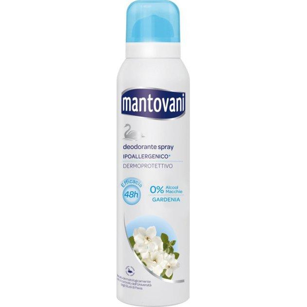 Mantovani Дезодорант-антиперспірант  Deodorante Spray Ipoallergenico 48h Gardenia Гарденія 150 мл (80023400084 - зображення 1