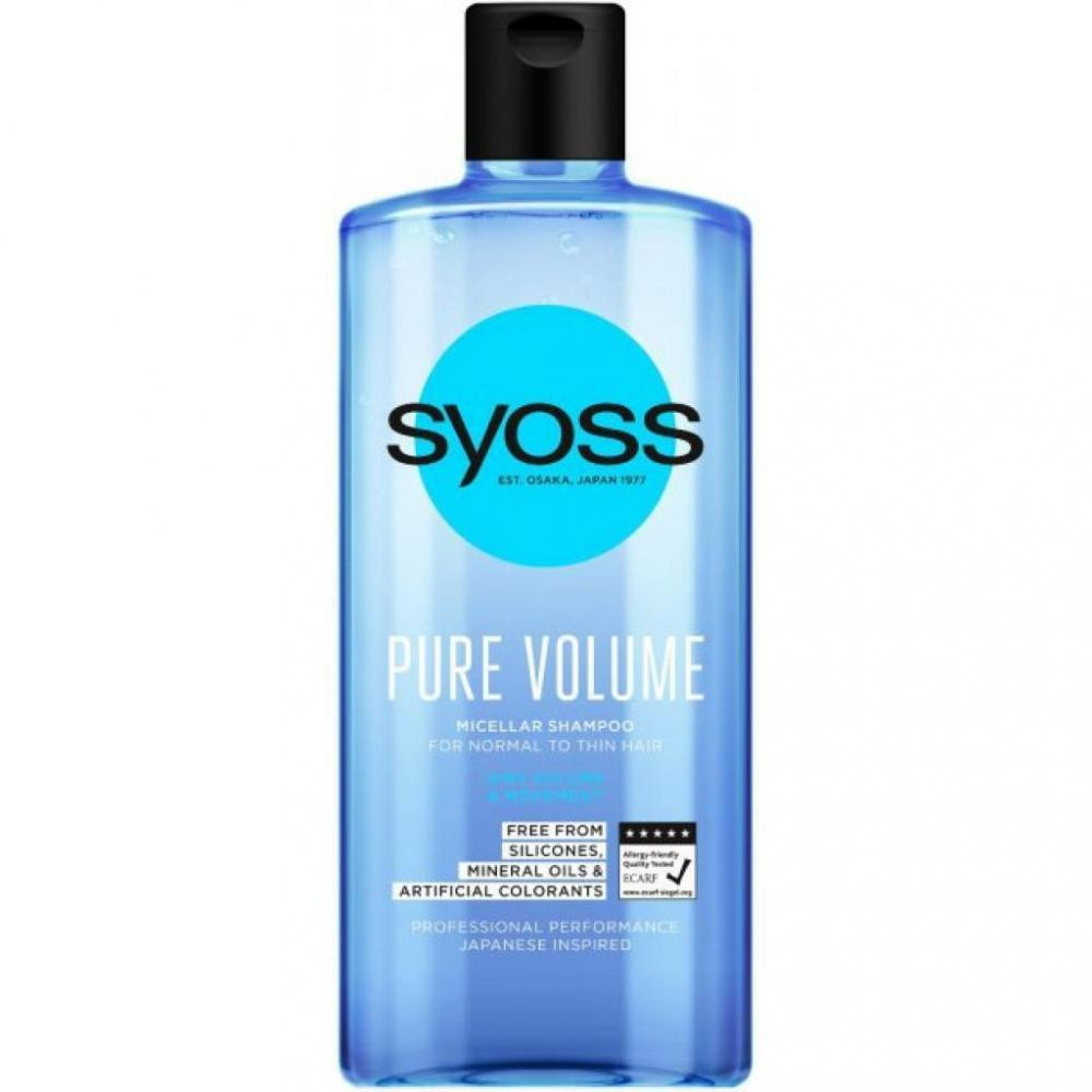 Syoss Мицеллярный шампунь  Pure Volume для нормальных и тонких волос 440 мл (9000101277579) - зображення 1