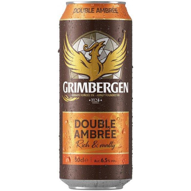 Grimbergen Пиво Double Ambree полутемное фильтрованное ж/б 6,5% 0,5 л (3080216049076) - зображення 1