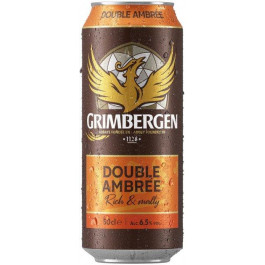 Grimbergen Пиво Double Ambree полутемное фильтрованное ж/б 6,5% 0,5 л (3080216049076)
