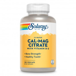 Solaray Cal-Mag Citrate - 180 veg caps