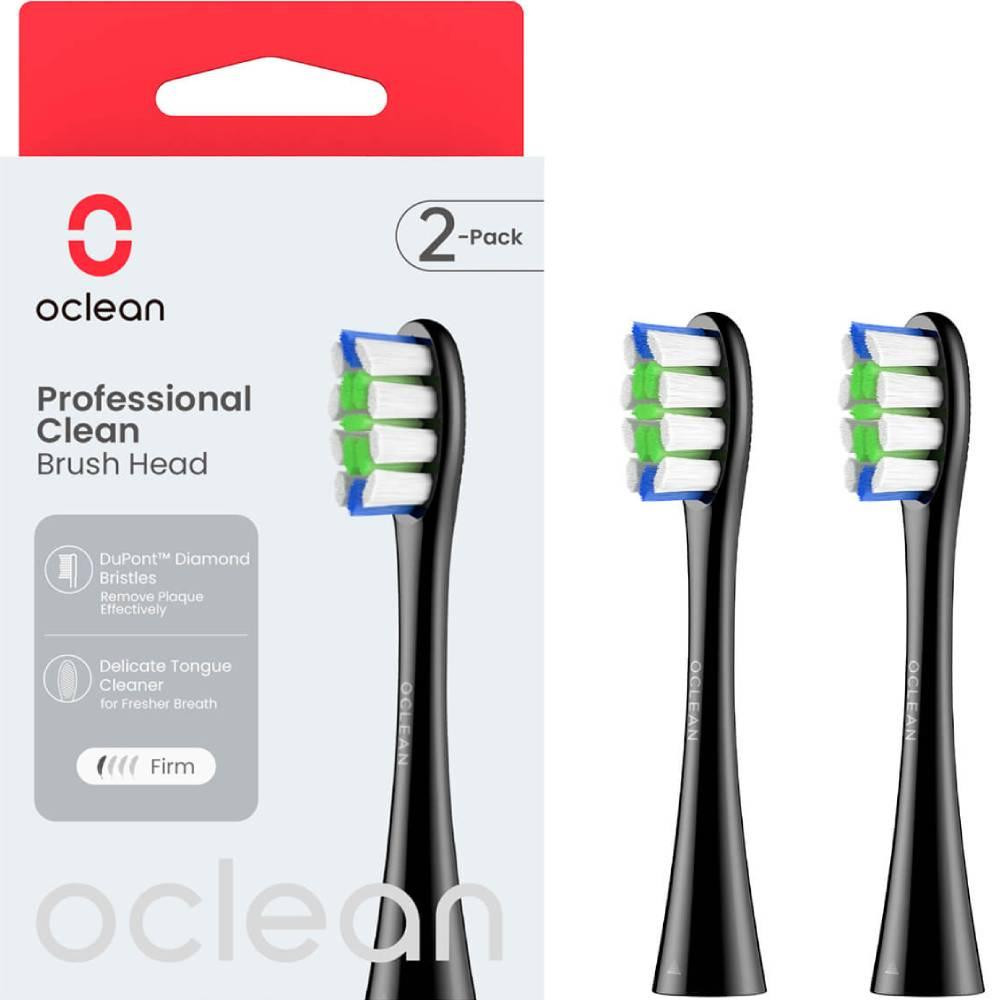 Oclean Brush Head Professional Clean 2-pack Black (6970810553857) - зображення 1