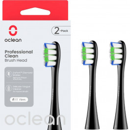 Oclean Brush Head Professional Clean 2-pack Black (6970810553857)