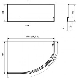 Ravak Панель для ванной  A Rosa II 160 правосторонняя (CZL1200AN0)