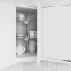 IKEA METOD 492.744.80 кутова навісна шафа з каруселлю, білий/Lerhyttan світло-сірий - зображення 3
