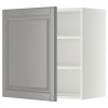 IKEA METOD 394.569.56 навісна шафа з полицями, білий/Bodbyn сірий - зображення 1