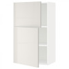 IKEA METOD 094.673.67 навісна шафа з полицями/2 двер, білий/Ringhult світло-сірий - зображення 1