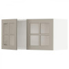 IKEA METOD 694.696.60 навісна шафа/2 скляні двері, білий/Stensund beige - зображення 1