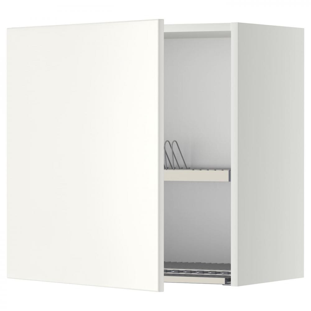 IKEA METOD 794.552.38 навісна шафа з сушаркою для посуду, білий/Veddinge білий - зображення 1