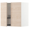 IKEA METOD 594.695.52 навісна шафа з сушаркою/2 двер, білий/Askersund світлий попелястий малюнок - зображення 1