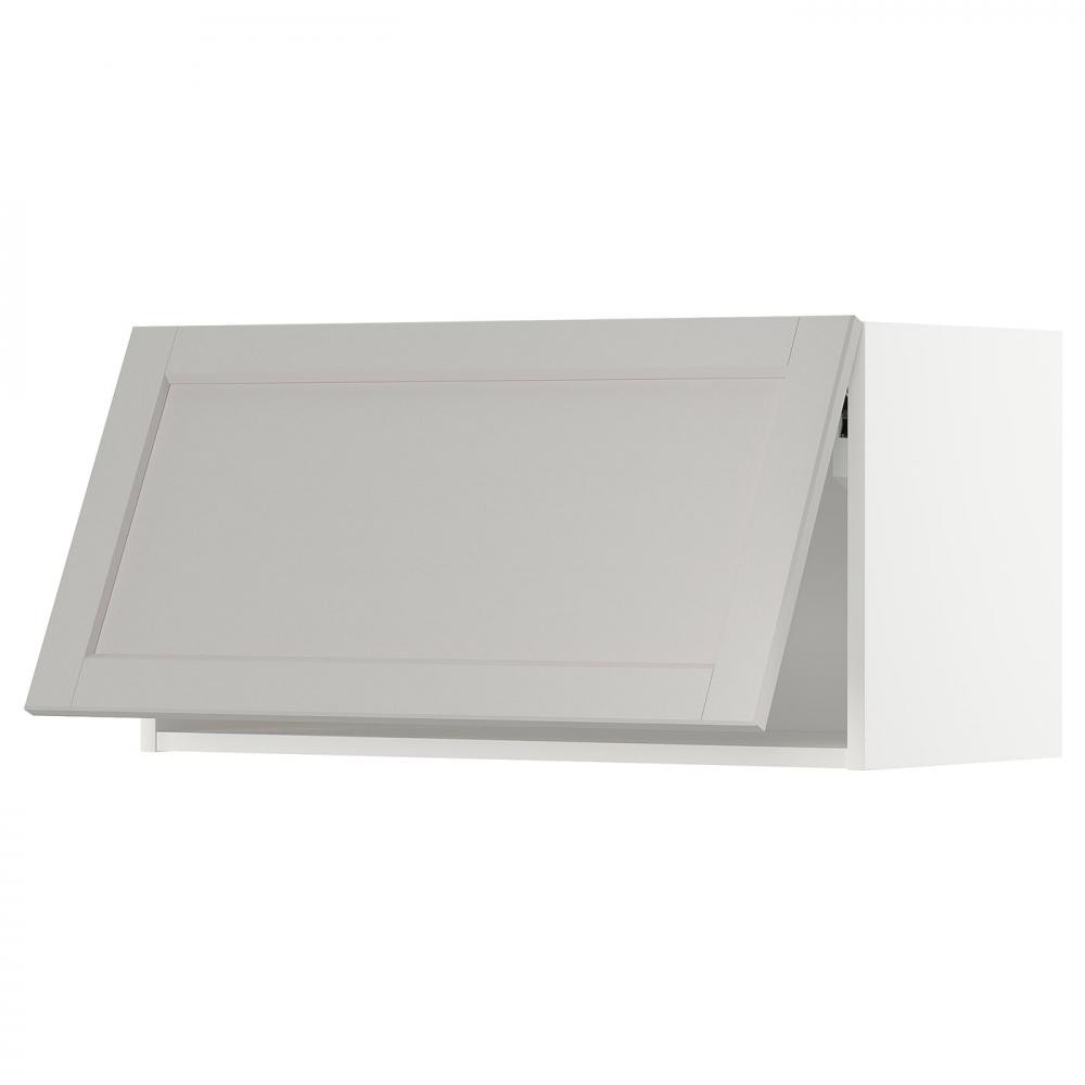 IKEA METOD 193.918.76 навісна шафа поз, білий/Lerhyttan світло-сірий - зображення 1