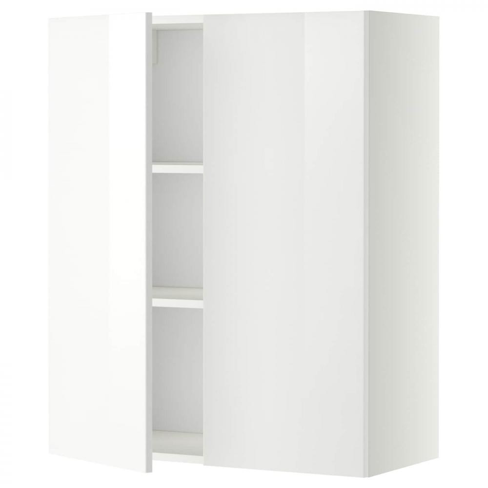 IKEA METOD 094.587.06 навісна шафа з полицями/2 двер, білий/Ringhult білий - зображення 1