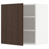 IKEA METOD 794.570.15 навісна шафа з полицями, білий/Сінарп коричневий - зображення 1