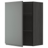 IKEA METOD 594.700.46 навісна шафа з полицями, чорний/Voxtorp темно-сірий - зображення 1
