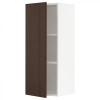 IKEA METOD 094.543.41 навісна шафа з полицями, білий/Сінарп коричневий - зображення 1