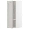IKEA METOD 194.605.01 навісна шафа з полицями, білий/Lerhyttan світло-сірий - зображення 1