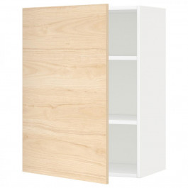 IKEA METOD 794.602.11 навісна шафа з полицями, білий/Askersund світлий попелястий малюнок