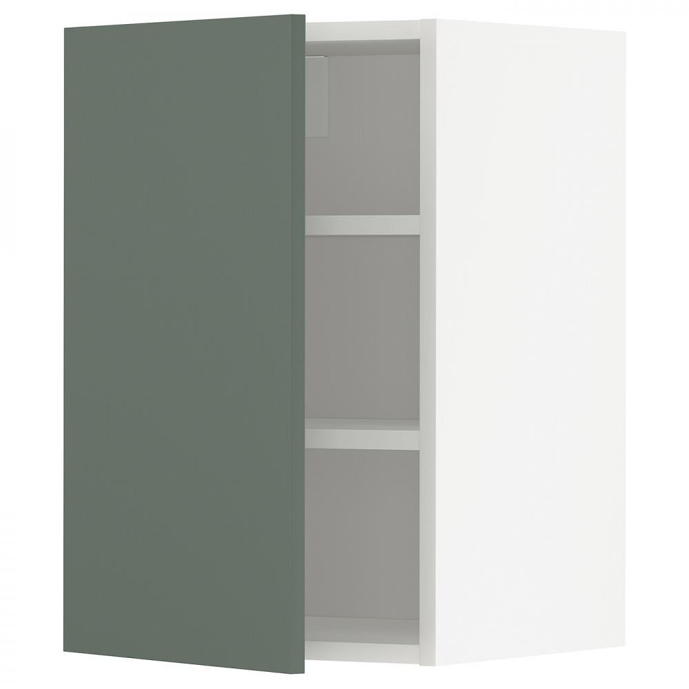 IKEA METOD 294.546.89 навісна шафа з полицями, білий/Бодарп сіро-зелений - зображення 1