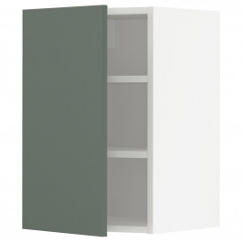 IKEA METOD 294.546.89 навісна шафа з полицями, білий/Бодарп сіро-зелений