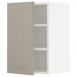 IKEA METOD 594.674.35 навісна шафа з полицями, білий/Stensund beige