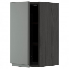 IKEA METOD 094.600.16 навісна шафа з полицями, чорний/Voxtorp темно-сірий