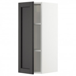 IKEA METOD 594.687.55 навісна шафа з полицями, білий/забарвлений лерхітановим чорним