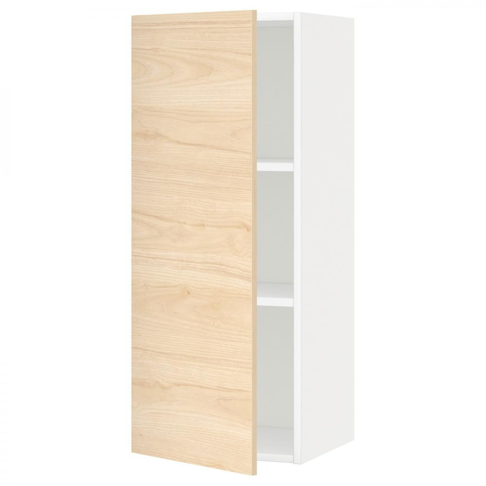 IKEA METOD 194.670.60 навісна шафа з полицями, білий/Askersund світлий попелястий малюнок - зображення 1