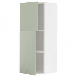 IKEA METOD094.864.79 навісна шафа з полицями/2 дверцята, білий/Stensund світло-зелений