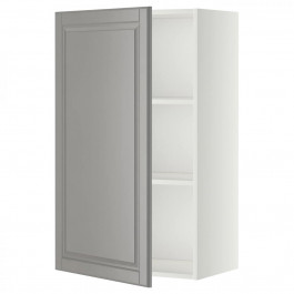 IKEA METOD294.576.78 навісна шафа з полицями, білий/Bodbyn сірий