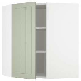 IKEA METOD094.865.68 кутова навісна шафа з полицями, білий/Stensund світло-зелений