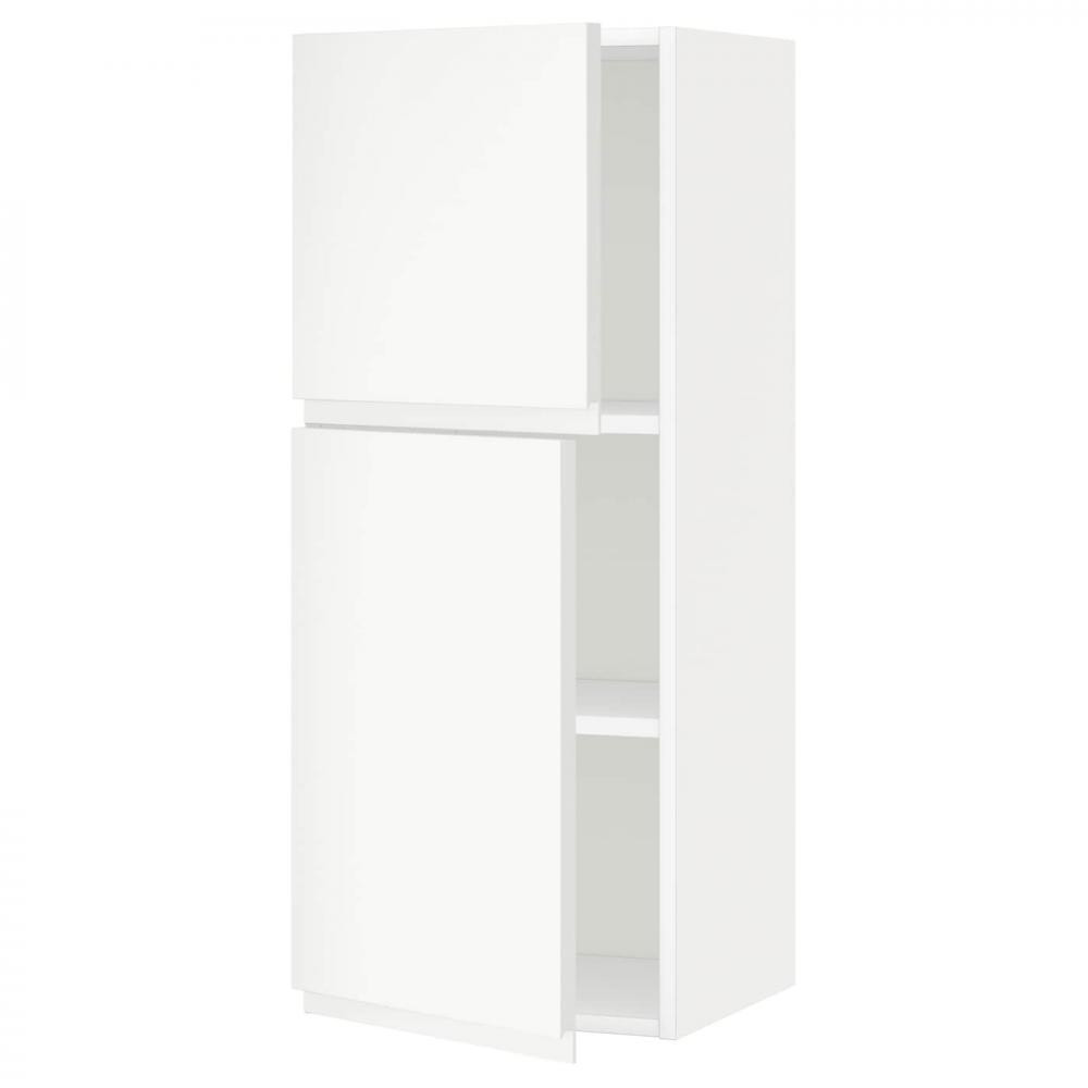 IKEA METOD194.648.82 навісна шафа з полицями/2 двер, білий/Voxtorp матовий білий - зображення 1