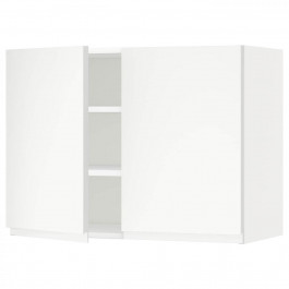 IKEA METOD194.596.30 навісна шафа з полицями/2 двер, білий/Voxtorp матовий білий